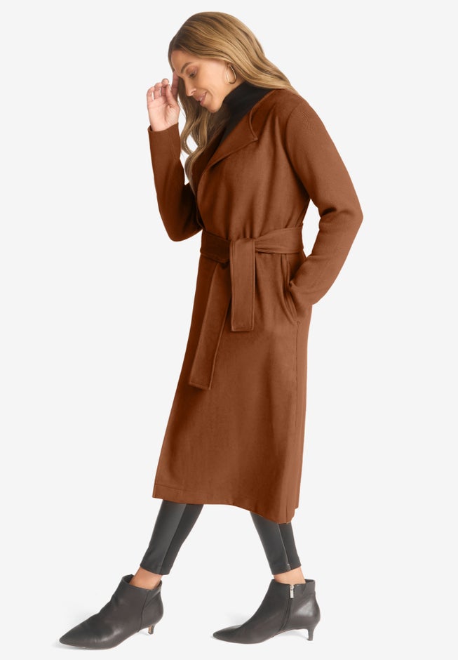 Faux Suede Coatigan image number 2