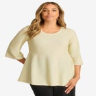 Shimmer Peplum Top image number null