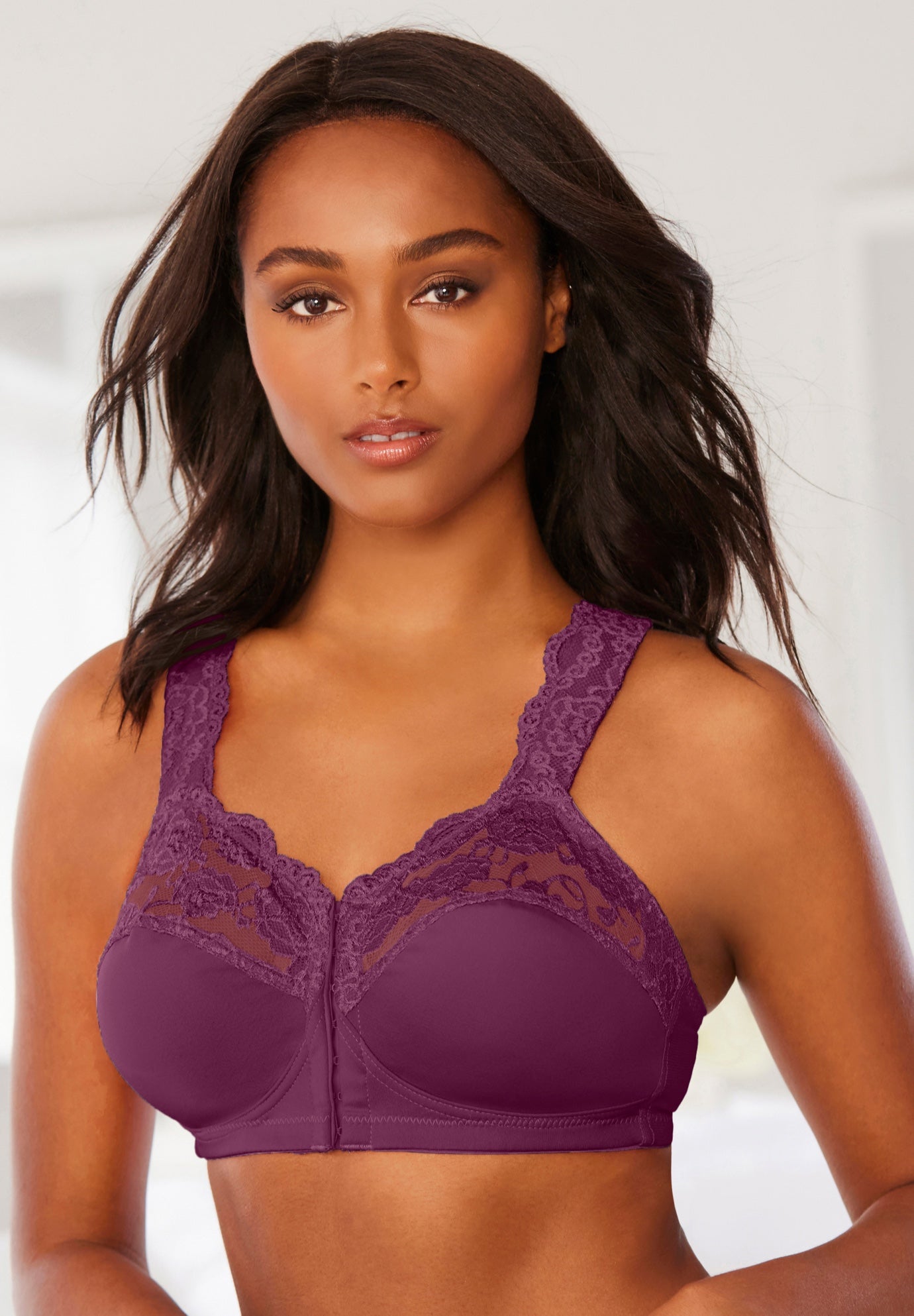 Front Close Wireless Gel Strap Bra image number 0