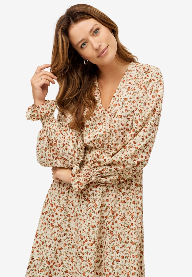 Smocked Waist Midi Dress image number 3