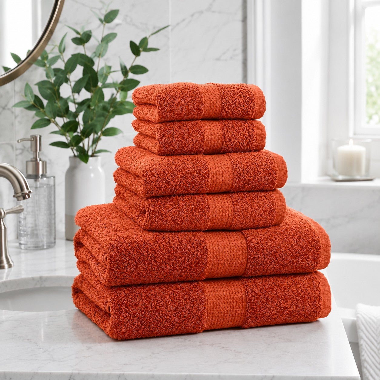 BH Studio 6-Piece Plush & Absorbent 100% Cotton Bath Towel Set image number 0