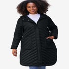 Quilted Jacket With Curved Bottom & Side Snaps image number null