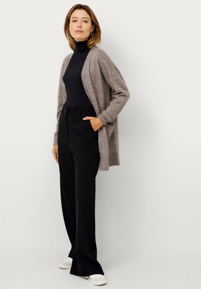 Long Open Cardigan With Pockets image number null
