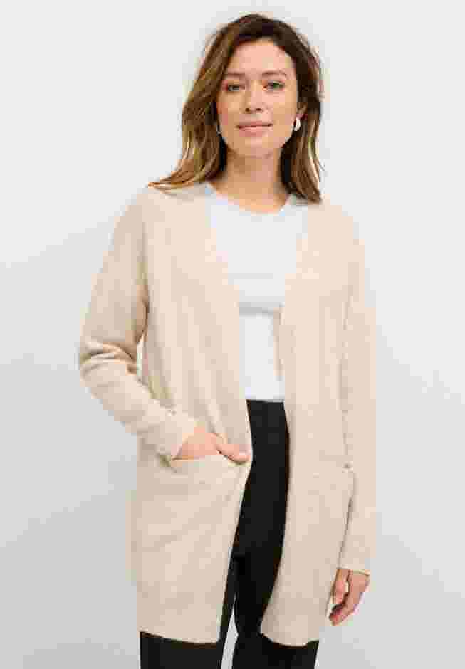 Long Open Cardigan With Pockets image number 0