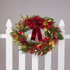 26" Pre-Lit Bordeaux Wreath image number null