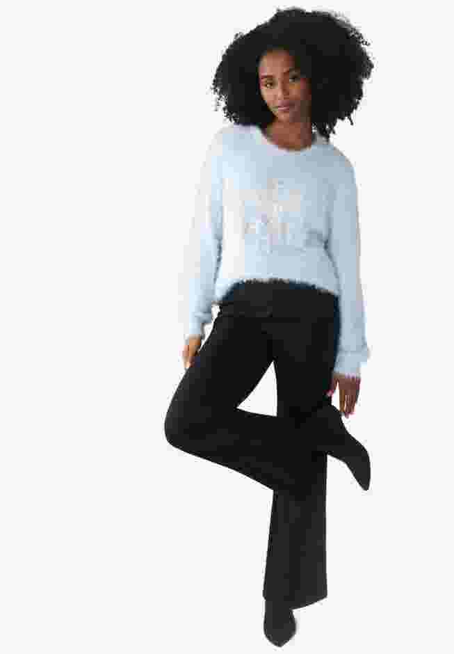 Front-Seam Wide Leg Knit Pant image number 0