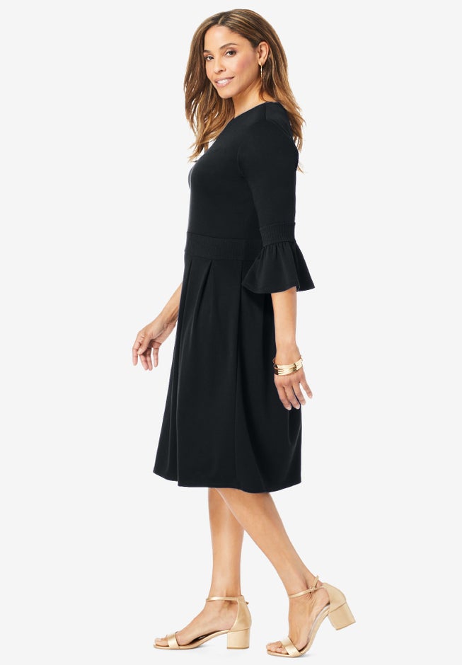 Ponte Fit & Flare Dress image number null