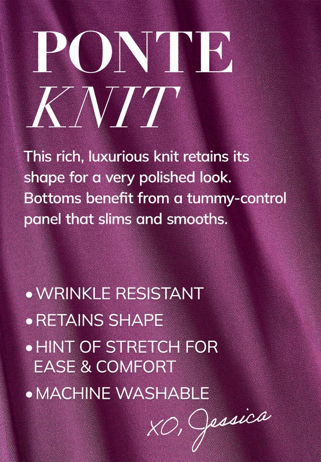Ponte Fit & Flare Dress image number null