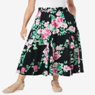 Wide Elastic Waist Skirt image number 1