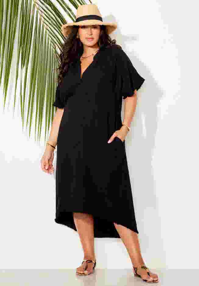 Gauze High-Low Sun Dress Cover Up image number 3