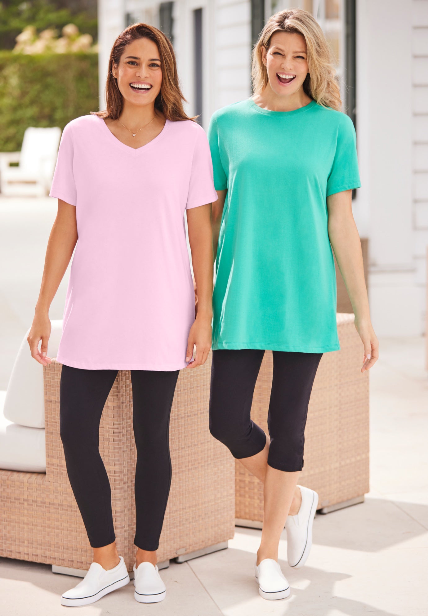 Perfect Printed Short-Sleeve V-Neck Tunic image number 7