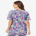 Perfect Printed Short-Sleeve V-Neck Tunic image number null