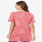 Perfect Printed Short-Sleeve V-Neck Tunic image number null