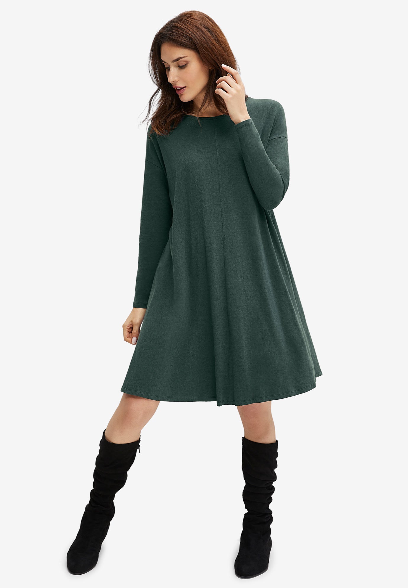 Knit Trapeze Dress image number 0