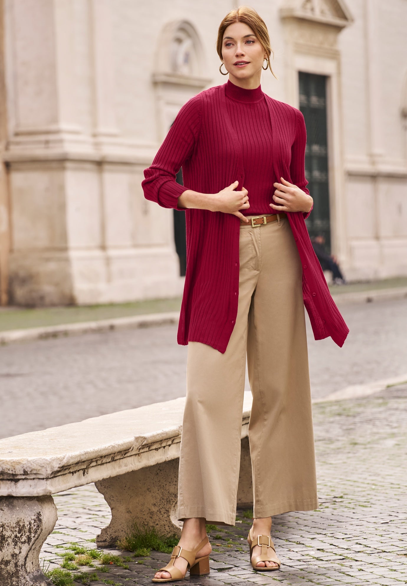 Ribbed Midi Cardigan image number 0