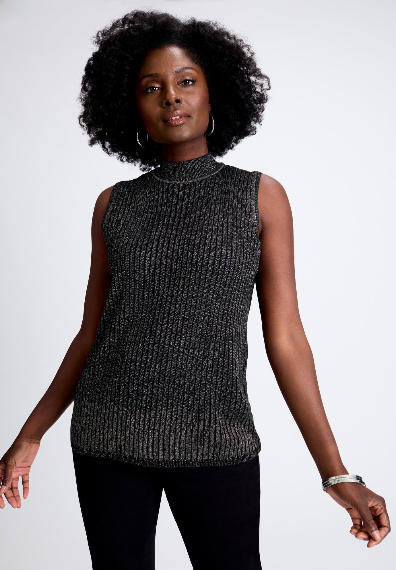 Ribbed Sleeveless Shell image number 0