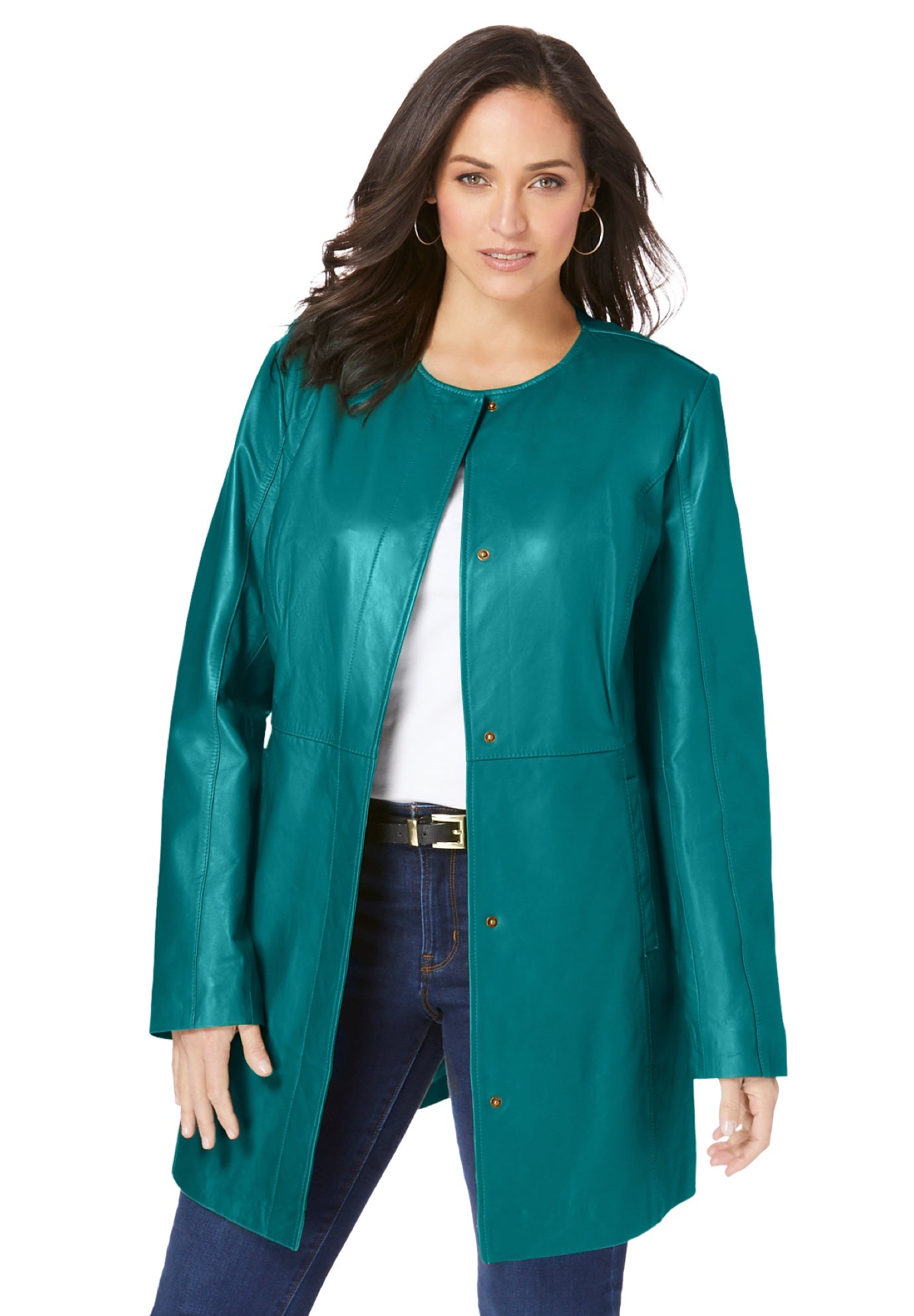 Three-Quarter Leather Jacket image number 0