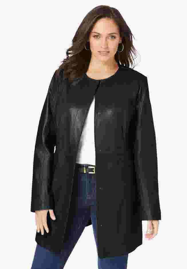 Three-Quarter Leather Jacket image number 0