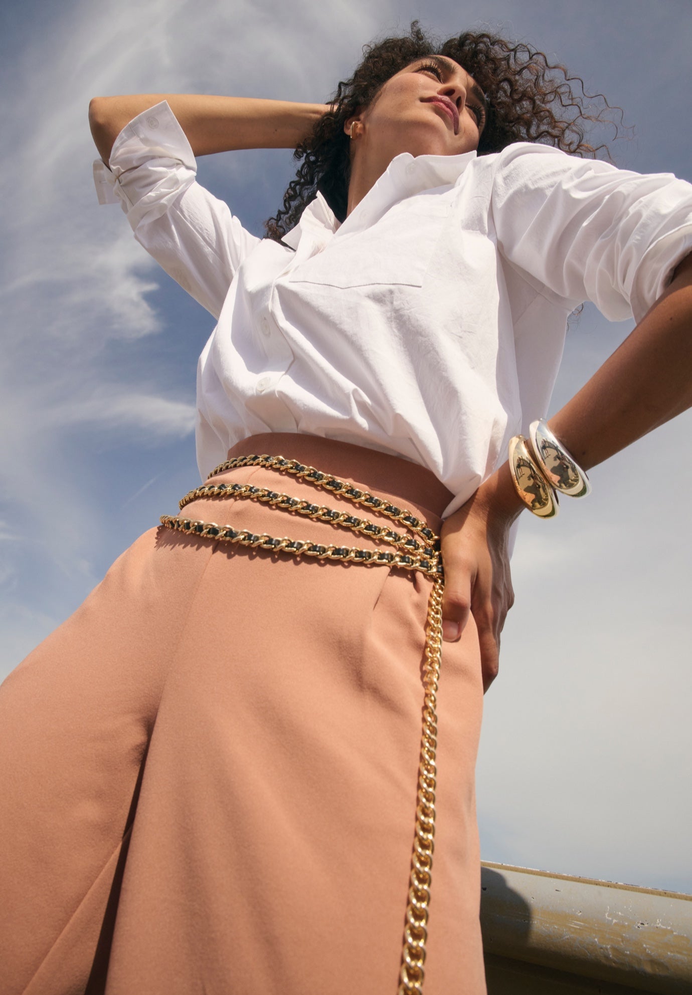 Faux Leather Gold Chain Belt image number 3