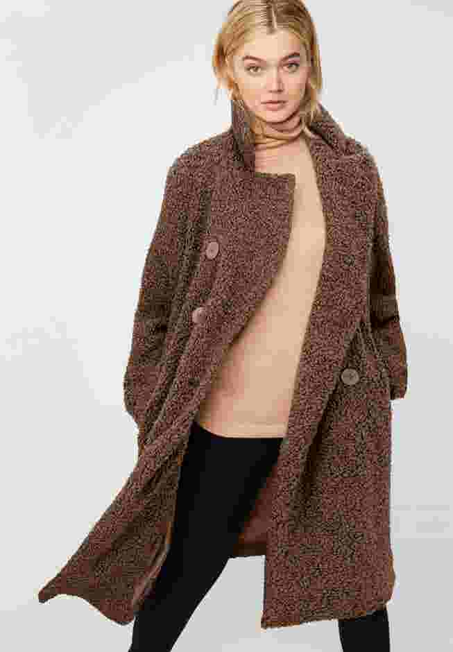Double-Breasted Teddy Coat image number 0