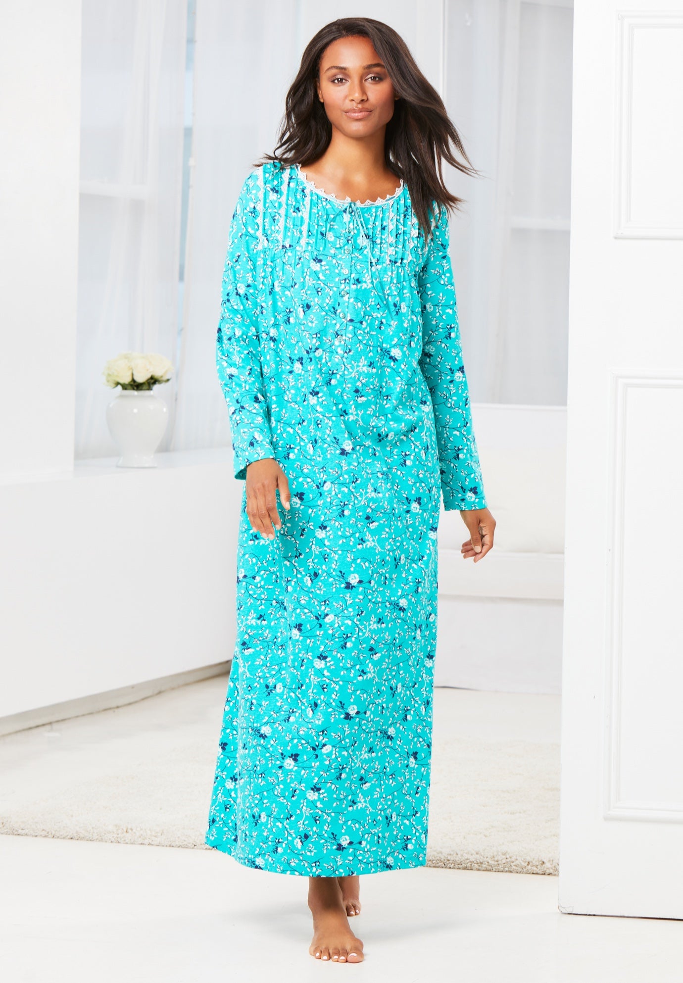 Floral Knit Gown  image number 5