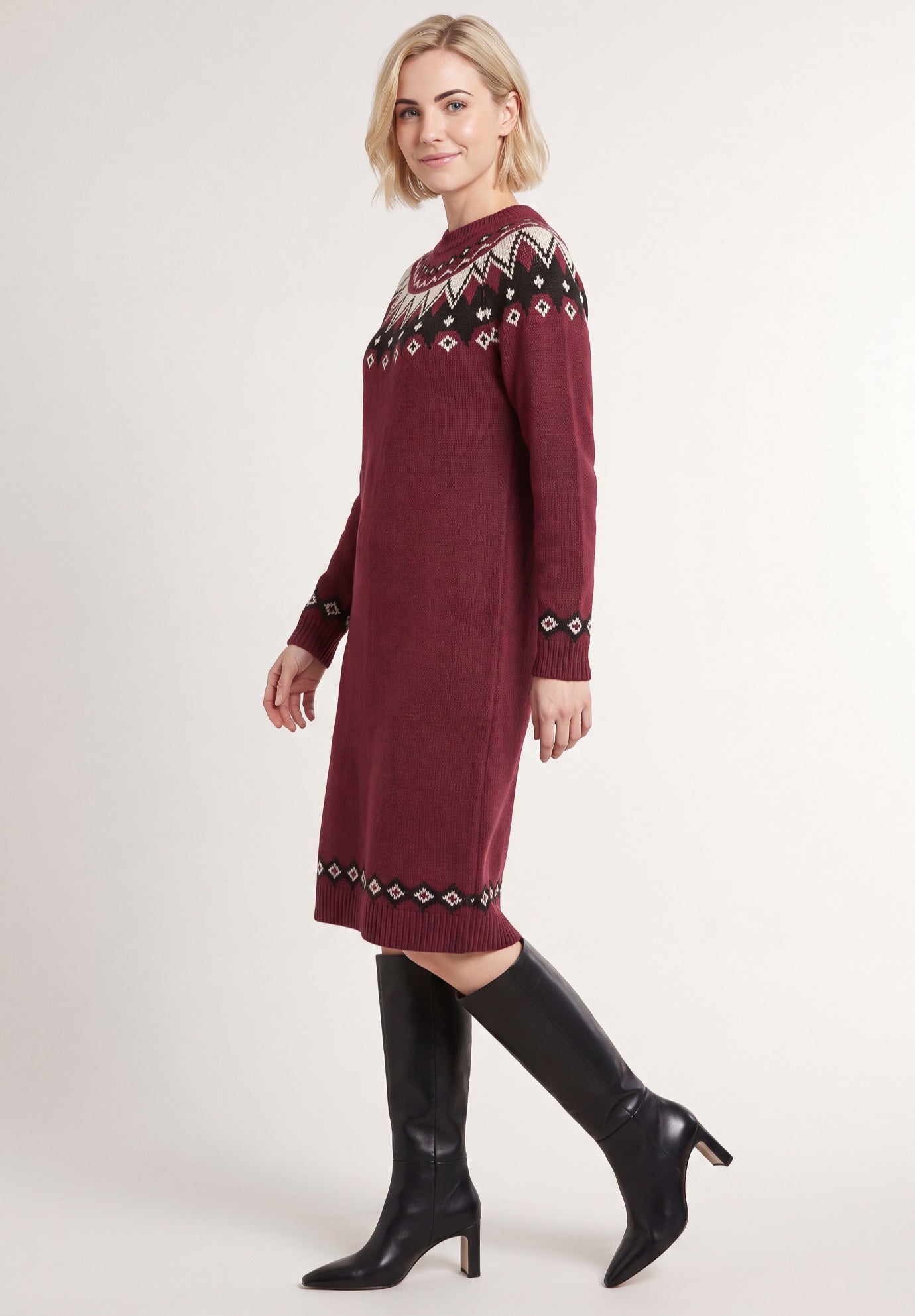 Fair Isle Sweater Dress image number 2