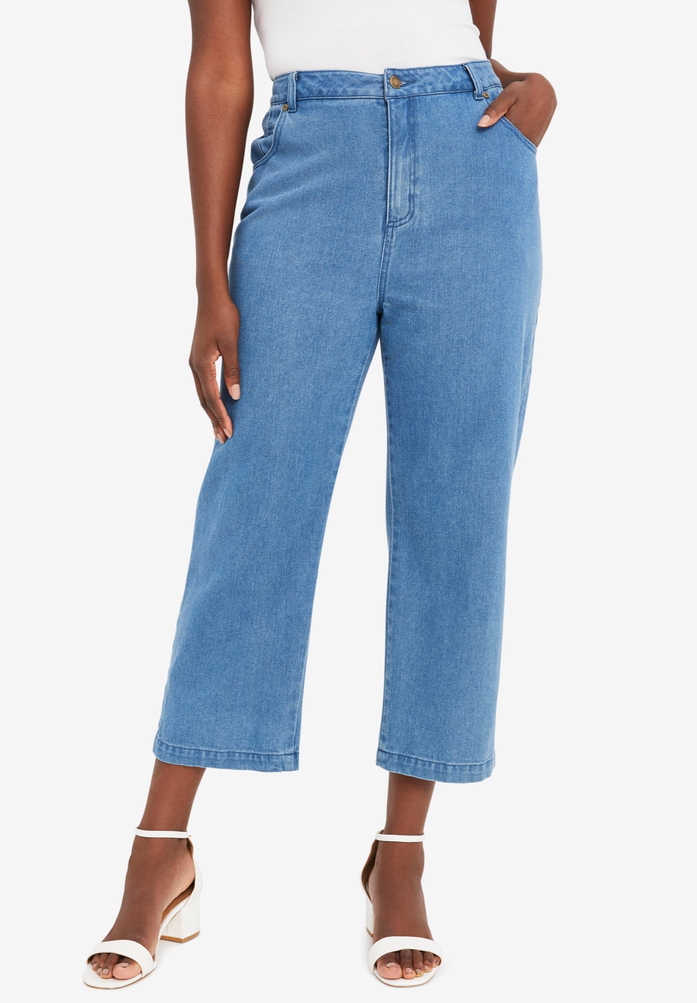 Classic Cotton Denim Capri image number 0