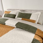 Modern Velvet Patchwork Bedspread image number null