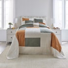 Modern Velvet Patchwork Bedspread image number null