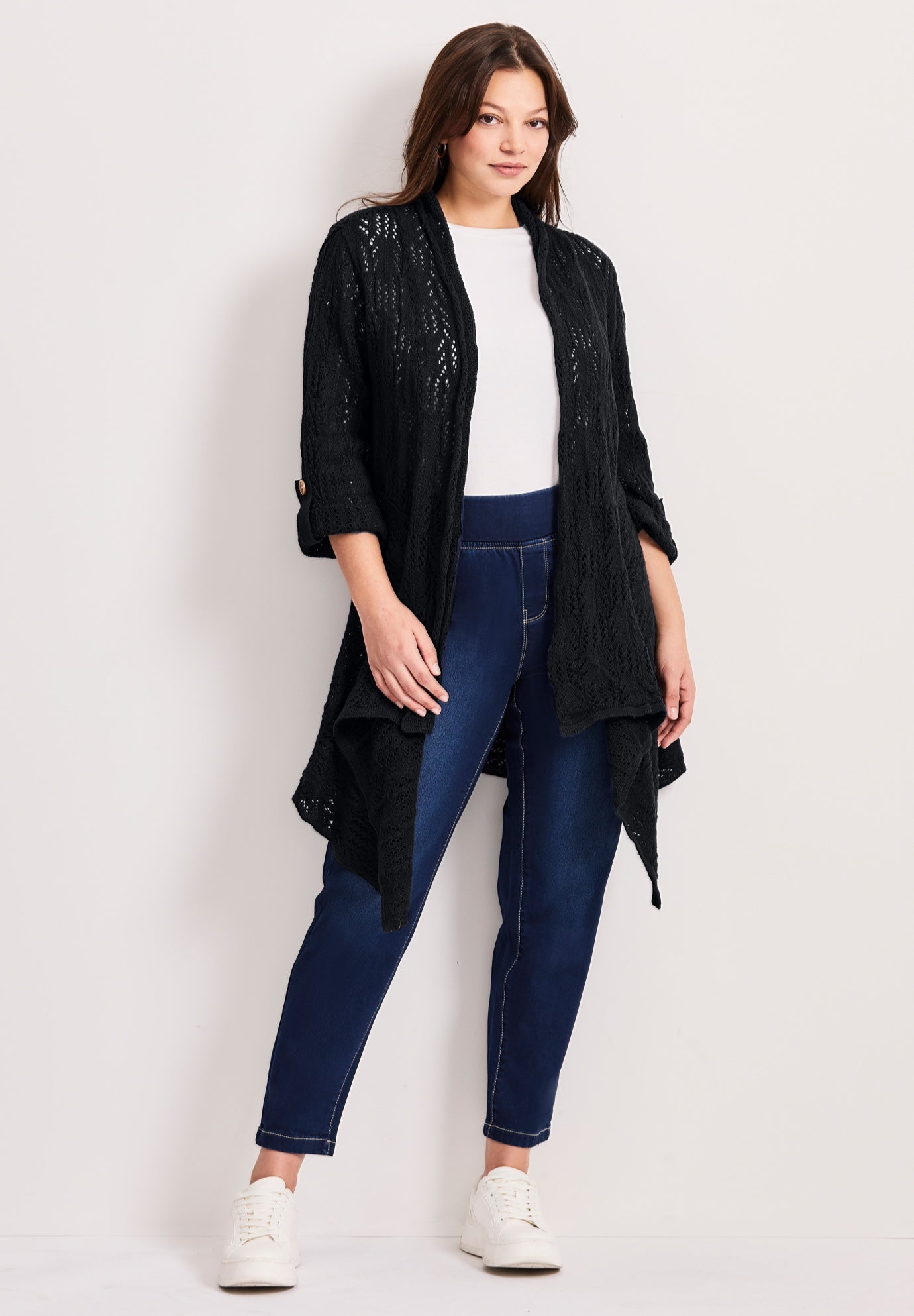 Pointelle Sweater Cardigan image number 0