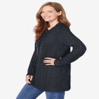 Cotton Cable Knit Cardigan Sweater image number null