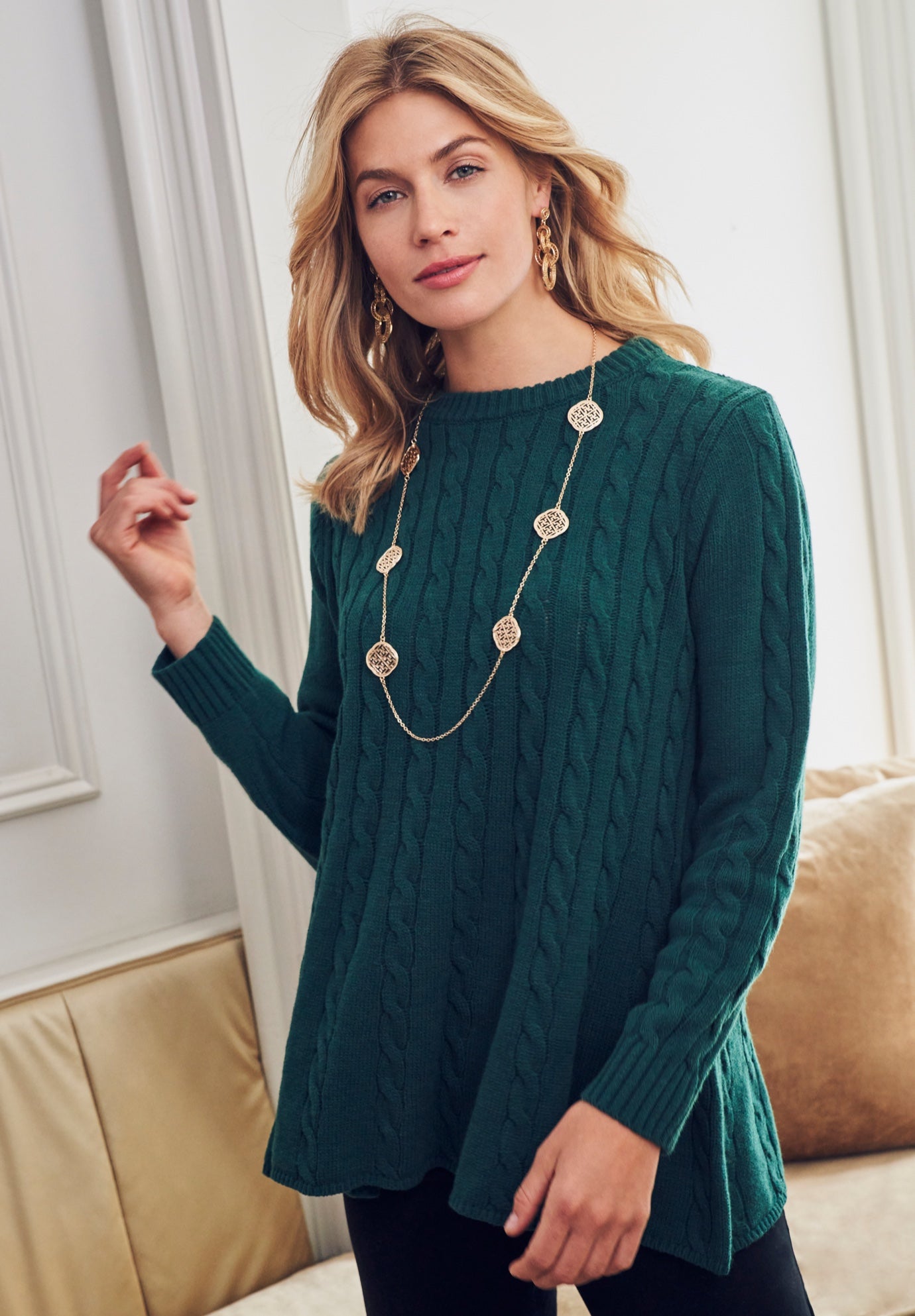 Cable Peplum image number 0