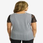 Stretch Lace Neckline Top image number null