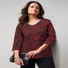 Stretch Cotton V-Neck Tee image number null