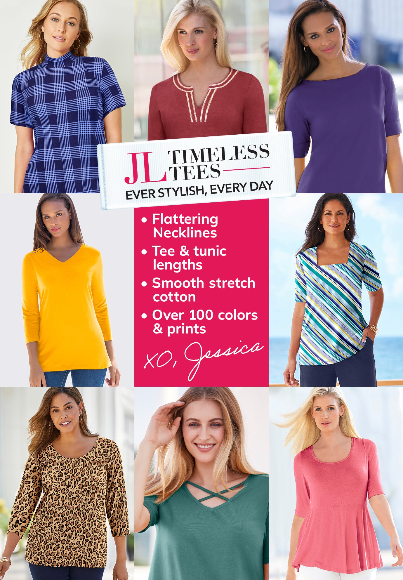 Stretch Cotton V-Neck Tee image number 4