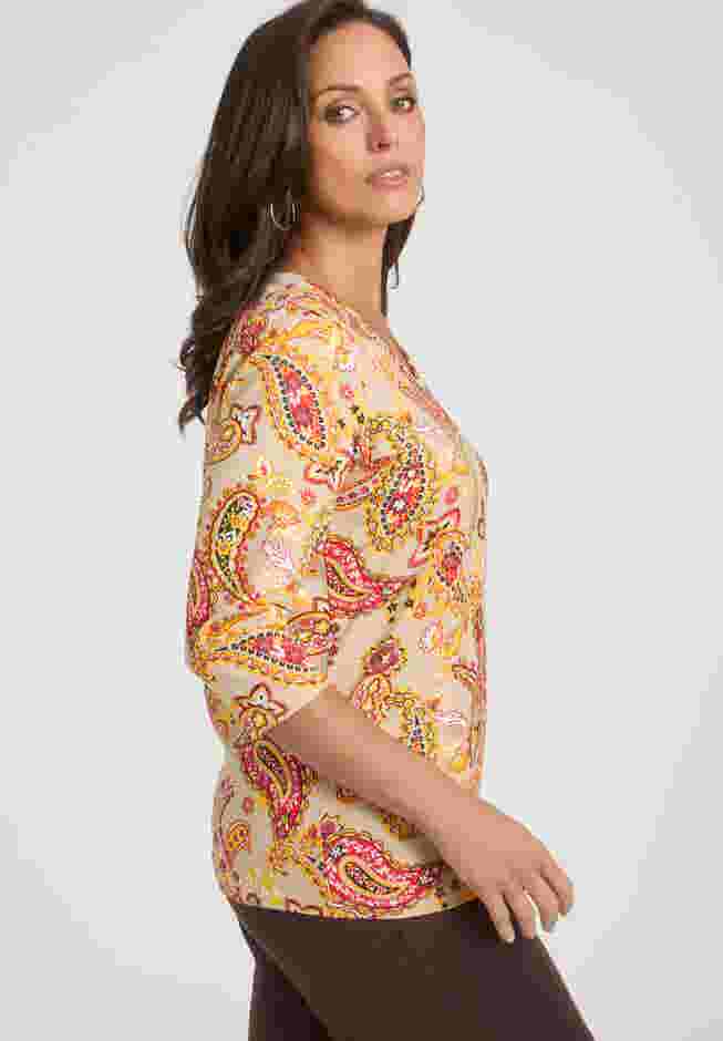 Stretch Cotton V-Neck Tee image number 1