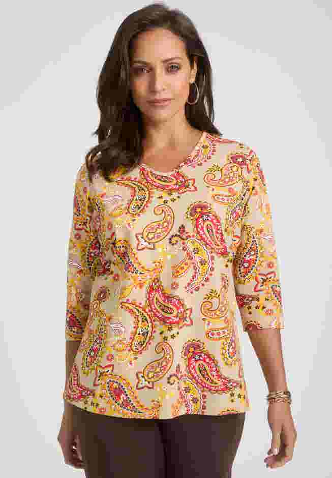 Stretch Cotton V-Neck Tee image number 0