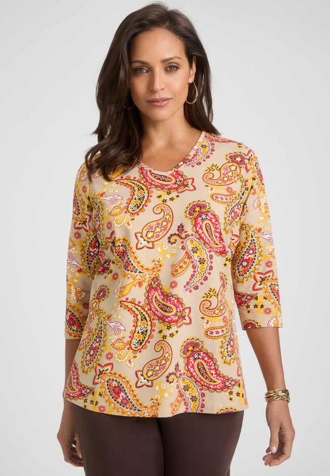 Stretch Cotton V-Neck Tee image number 0