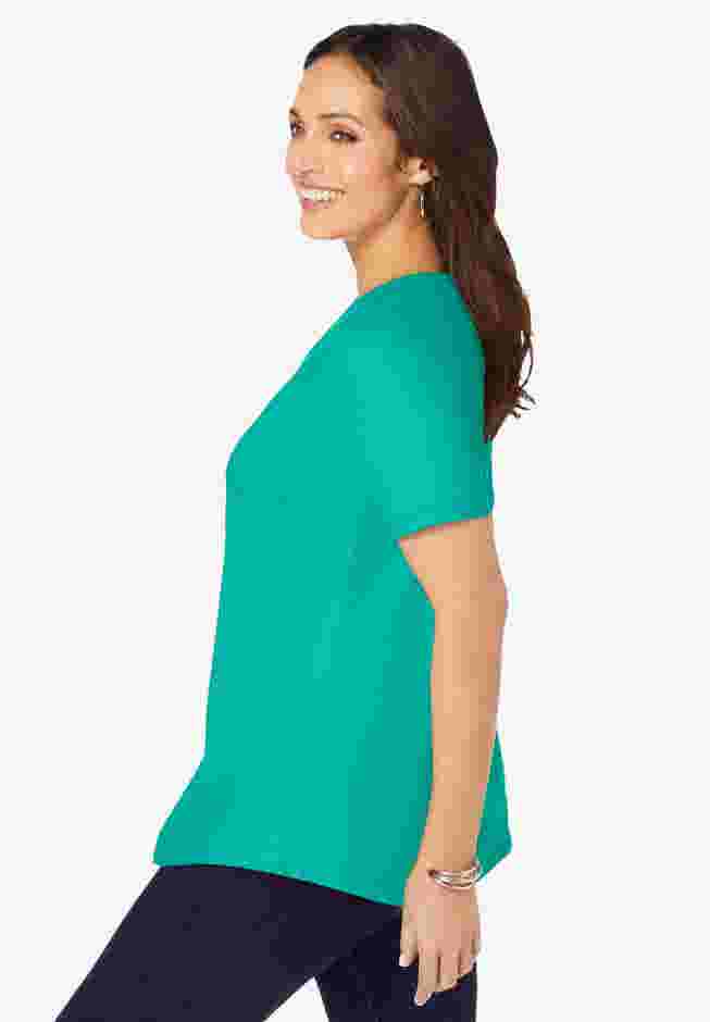 Stretch Cotton Crisscross Strap Tee image number 2