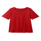 Perfect Elbow-Sleeve Square-Neck Tee image number null