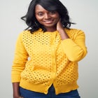 Fine Gauge Eyelet Cardigan image number null