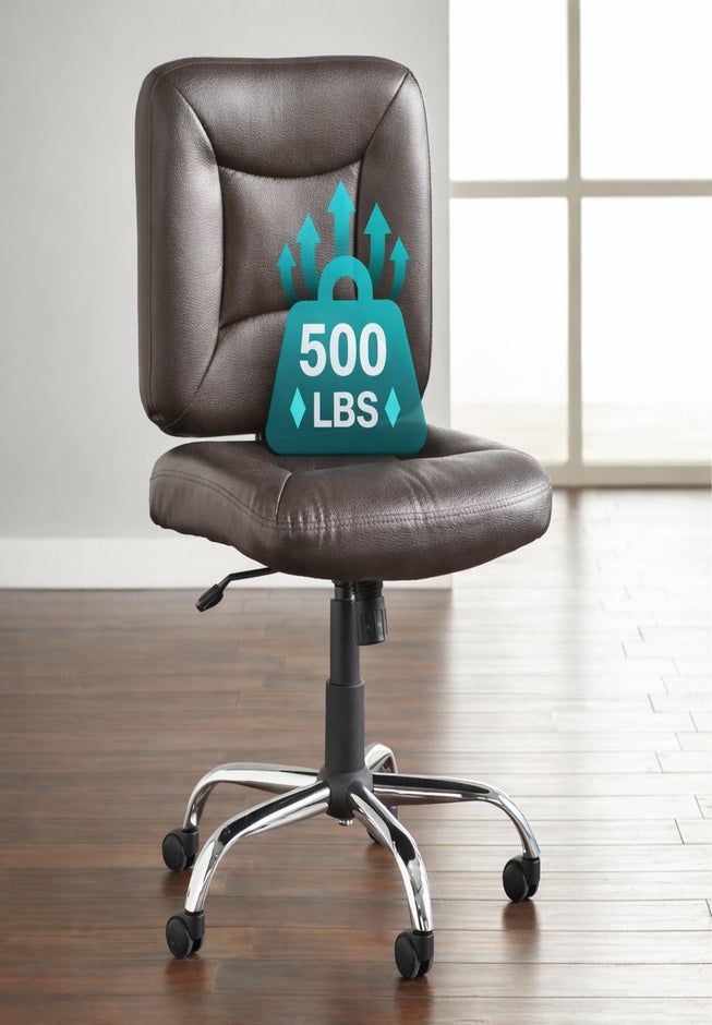 500 lbs. Weight Capacity Armless Office Chair image number 2