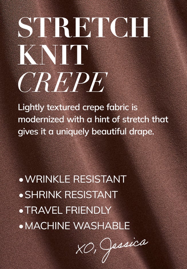 Stretch Knit Crepe Trapeze Tunic image number 4