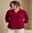 Stretch Knit Crepe Trapeze Tunic image number 0