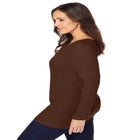 V-Neck Ribbed Sweater image number null