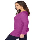 V-Neck Ribbed Sweater image number null