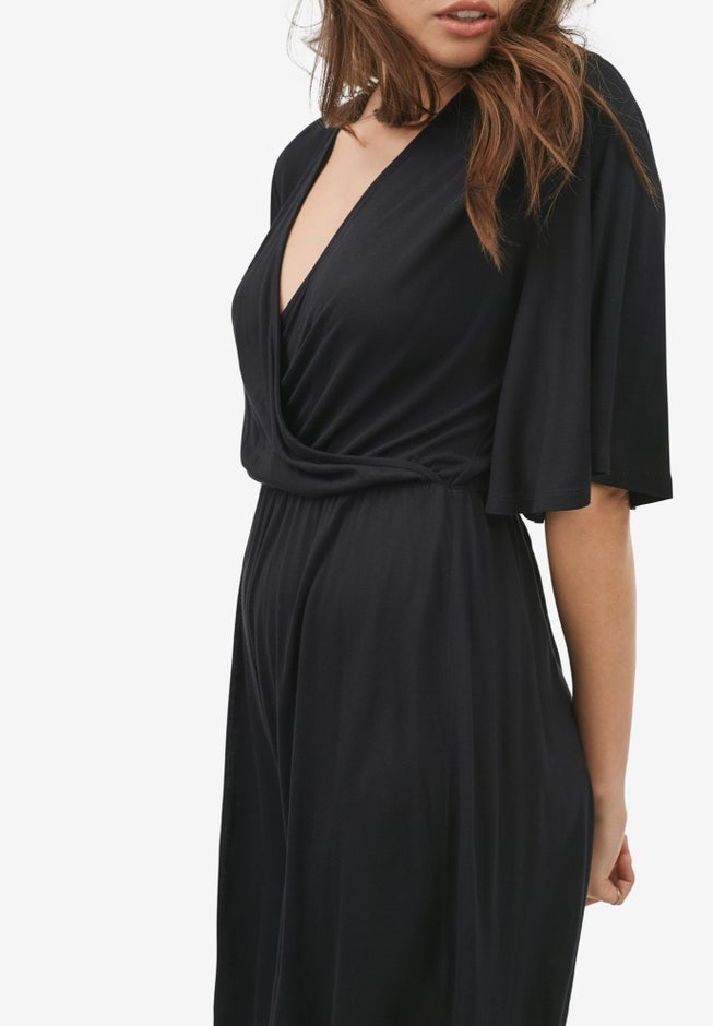 Flutter Sleeve Surplice Romper image number 2