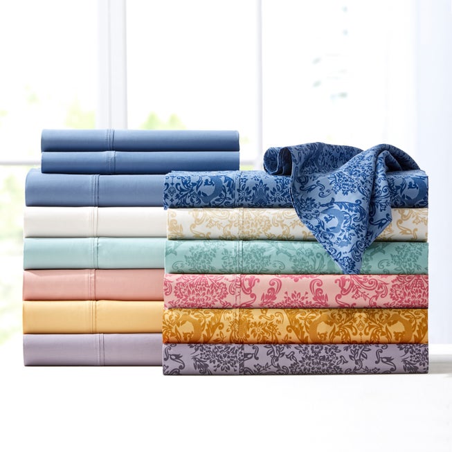 Printed Damask 6-PC. Sheet Set image number 1