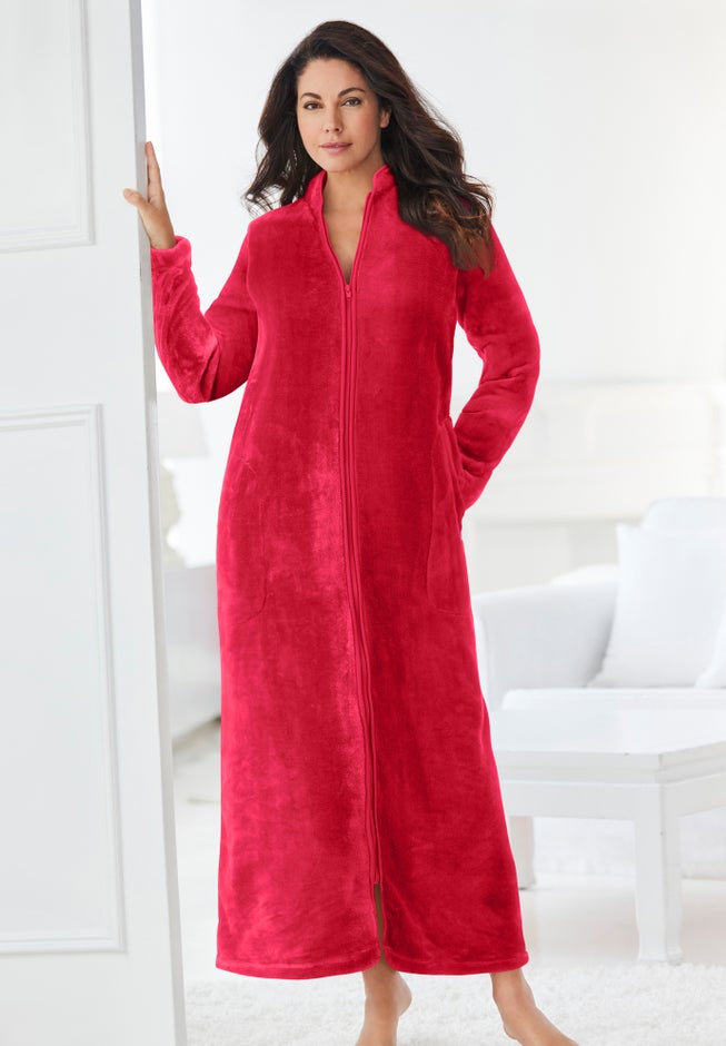 Plush Zip-Front Robe image number 5