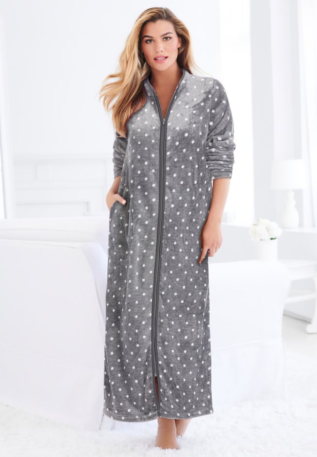 Plush Zip-Front Robe image number 6